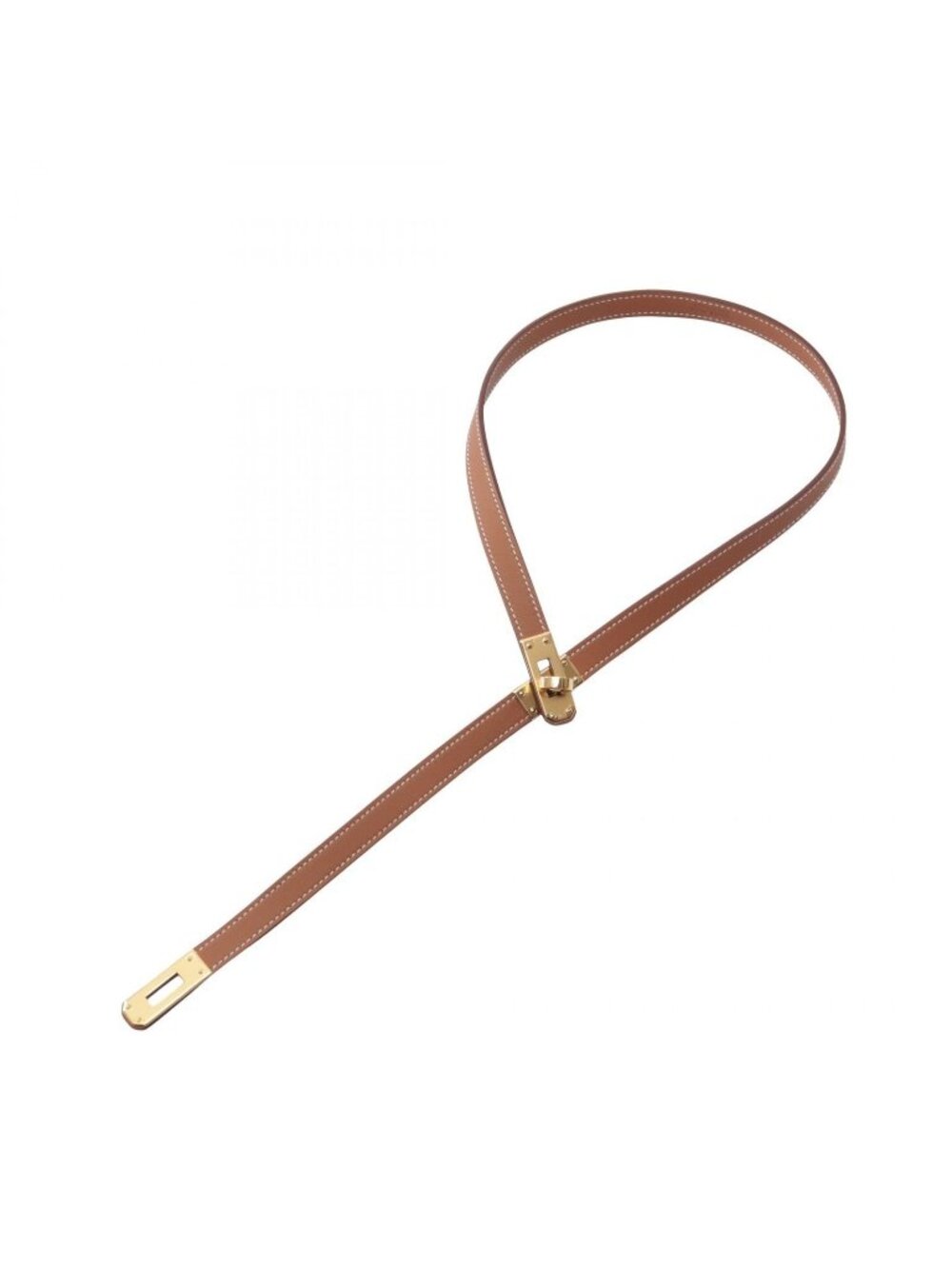 Hermes Necklace Kelly Gold Leather